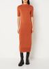 Calvin Klein Fijngebreide maxi jurk van wol met stretch online kopen