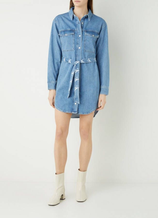 Calvin Klein Jeansjurk RELAXED SHIRT DRESS met separate riem met ck logomonogram online kopen