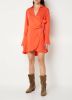 Colourful rebel Oranje Mini Jurk Hette Uni Wrap Mini Dress online kopen