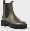Maje Felsea platform leather Chelsea boots , Groen, Dames online kopen
