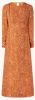 Mango maxi A lijn jurk met all over print oranje online kopen