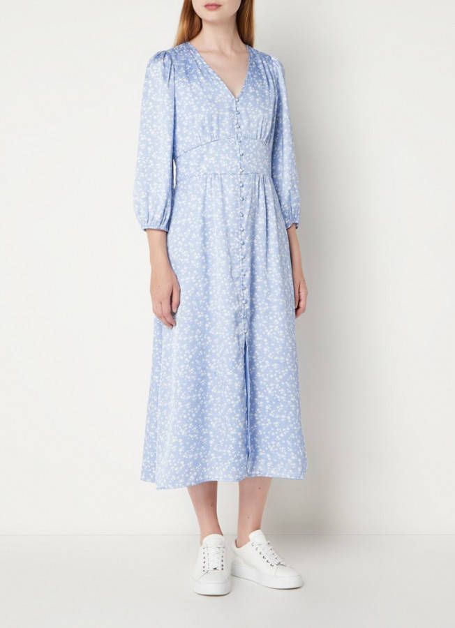 NEO NOIR Olana Flower Dress , Blauw, Dames online kopen