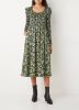 Scotch & Soda Midi jurk met bloemenprint en smockwerk online kopen