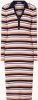 Scotch & Soda Ribgebreide midi jurk in wolblend met gestreept dessin online kopen