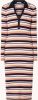 Scotch & Soda Ribgebreide midi jurk in wolblend met gestreept dessin online kopen