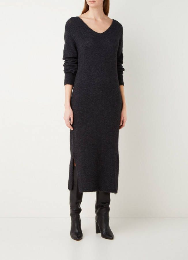 Simple Jess fijngbebreide midi trui jurk in alpaca wolblend online kopen