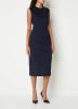 Vanilia Donkerblauwe Midi Jurk Punto Dress online kopen