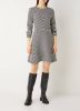 Vanilia Mini A lijn jurk met structuur en streepprint online kopen