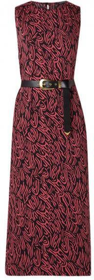 NIKKIE Sandy jurk met all over print en ceintuur roze