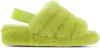 Ugg Fluff Yeah Logo Slide voor Dames in Key Lime,| Shearling online kopen