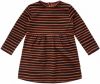 Your Wishes gestreepte baby A lijn jurk met biologisch katoen bruin/zwart online kopen