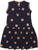 Koko Noko jurk met contrastbies en plooien donkerblauw/oranje online kopen