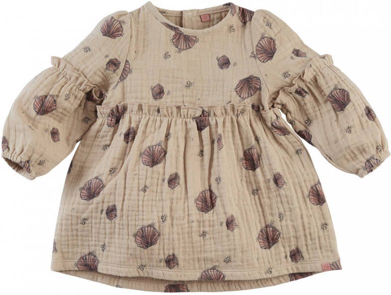 Z8 newborn baby jurk Namaste met all over print en ruches zand online kopen