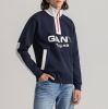 Gant Sweater met opstaande kraag en rits Retro Logo online kopen
