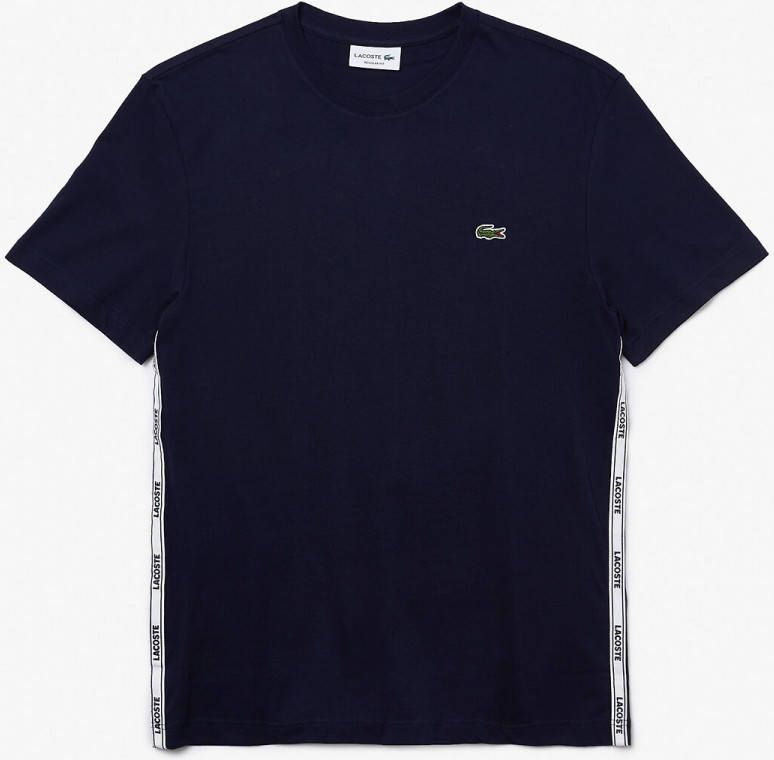 Lacoste T shirt met ronde hals en stroken met label online kopen