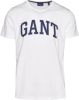 Gant Boogoverzicht SS T shirt , Wit, Heren online kopen
