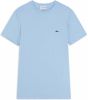 Lacoste Regular Fit T Shirt ronde hals lichtblauw, Effen online kopen