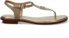 Michael Kors 9832 mallory thong leather pale gold online kopen