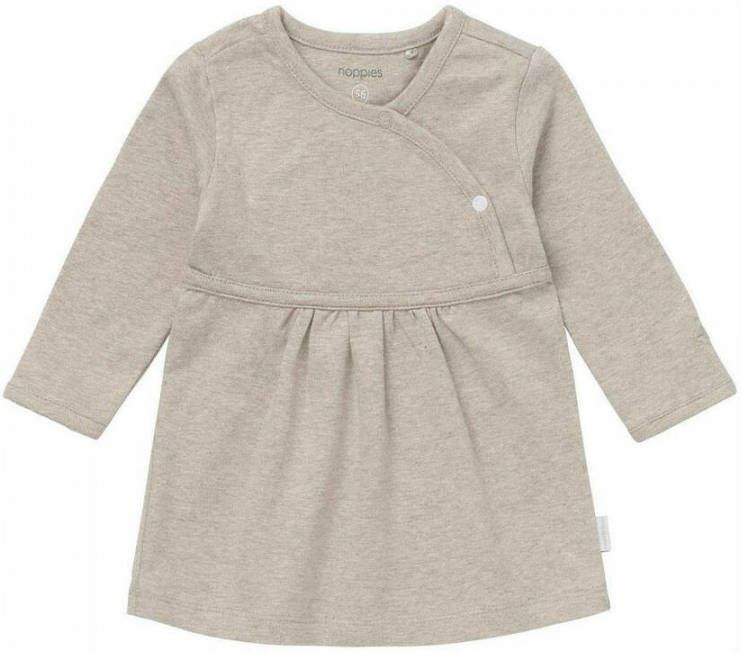 Noppies Babykleding Girls Dress Long Sleeve Nevada Taupe online kopen