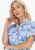 Fabienne Chapot blousejurk Boyfriend Isa met all over print en ceintuur blauw/roze online kopen