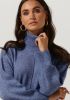 Object Blauwe Midi Jurk Abbie L/s Knit Dress online kopen
