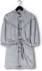 Scotch & Soda Lichtblauwe Mini Jurk WAshed Denim Trucker Shirt Dress With Belt online kopen