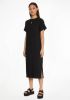 Calvin Klein Zwarte Midi Jurk Ck Rib Long T shirt Dress online kopen