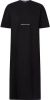 Calvin Klein Zwarte Midi Jurk Institutional Long T shirt Dress online kopen