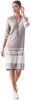 Tricot jurk in steengrijs/wit gedessineerd van heine online kopen