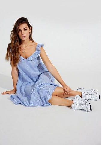 Only Maxi jurk ONLALLIE STRAP A CALF Y/D DRESS online kopen