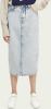 Scotch & Soda High rise denim midi kokerrok met structuur online kopen