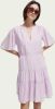 Scotch & Soda 167963 1179 scotch and soda midi length paneled dress with gathering details orchid online kopen