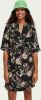 Scotch & Soda Zwarte Mini Jurk Allover Printed Loose Fit Dress online kopen