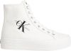 Calvin Klein Witte Hoge Sneaker Vulcanized Flatform Mid Cut online kopen