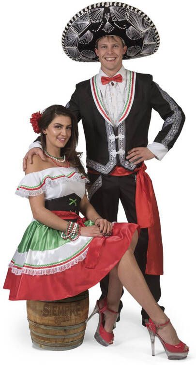 Confetti Mexicaanse maria jurkje dames | mexico lady online kopen