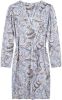 Esqualo jurk met paisleyprint en ceintuur lichtblauw online kopen