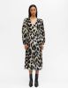 Object Leopard Midi Jurk Leonora L/s Wrap Midi Dress online kopen