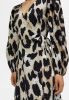Object Leopard Midi Jurk Leonora L/s Wrap Midi Dress online kopen