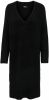 ONLY gemêleerde gebreide jurk ONLMACADAMIA met wol zwart online kopen