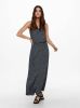 ONLY maxi jurk ONLWINNER met all over print en plooien zwart/blauw online kopen