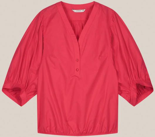 Summum 2s2772 11659 540 top puffy sleeves cotton raspberry pink online kopen