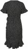 Vero Moda Mini jurk met overslag in zwart met witte stippen Veelkleurig online kopen