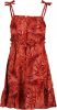 Vingino x Senna Bellod jurk Pina met all over print en volant rood online kopen