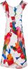 Desigual off shoulder maxi jurk met all over print en volant wit/rood/blauw online kopen