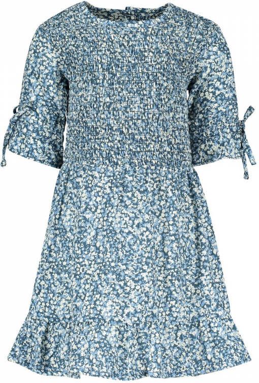 Like Flo jurk met all over print en volant lichtblauw online kopen