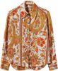 Mango blouse met paisleyprint oranje/ecru/geel/blauw online kopen