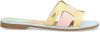 Mexx Jacey leren slippers geel/multi online kopen