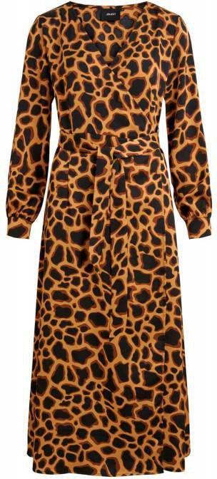 Animal print lange jurk Objgerda Object Jurkenshoponline