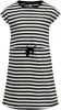 ONLY KIDS gestreepte A lijn jurk KONMAY van biologisch katoen wit/zwart online kopen
