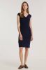 Ralph Lauren jurk Brandie met plooien donkerblauw online kopen